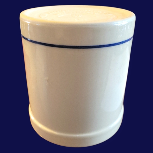 Vtg Canister Crockpot Ceramic Geese 1 Qt Oven Proof Lidded Flour Beans - Picture 3 of 8